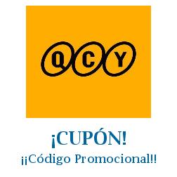 Logo de la tienda QCY con cupones de descuento