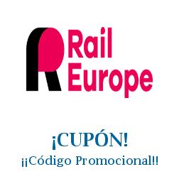 Logo de la tienda Rail Europe con cupones de descuento