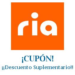 Logo de la tienda RIA Money Transfer con cupones de descuento