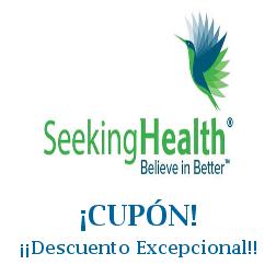 Logo de la tienda Seeking Health con cupones de descuento