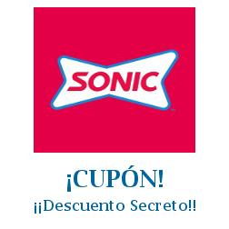 Logo de la tienda Sonic Drive In con cupones de descuento