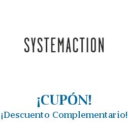 Logo de la tienda System Action con cupones de descuento