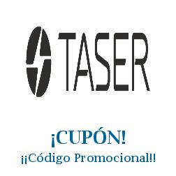 Logo de la tienda TASER con cupones de descuento