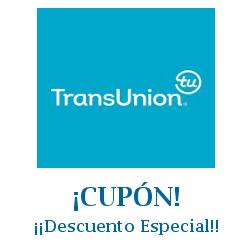 Logo de la tienda TransUnion con cupones de descuento