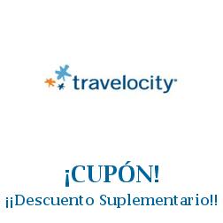 Logo de la tienda Travelocity con cupones de descuento