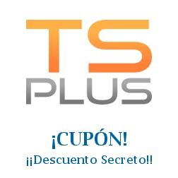 Logo de la tienda TSplus con cupones de descuento