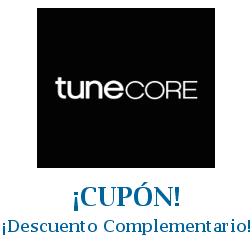 Logo de la tienda TuneCore con cupones de descuento