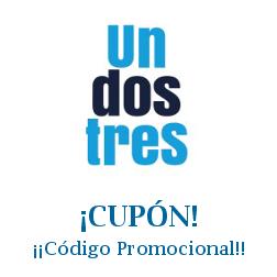 Logo de la tienda Un Dos Tres con cupones de descuento