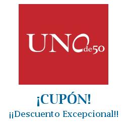 Logo de la tienda UNOde50 con cupones de descuento