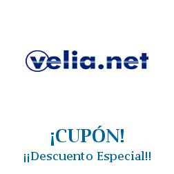 Logo de la tienda Velia con cupones de descuento