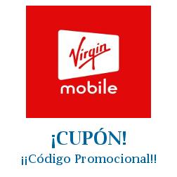 Logo de la tienda Virgin Mobile con cupones de descuento