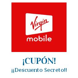 Logo de la tienda Virgin Mobile con cupones de descuento