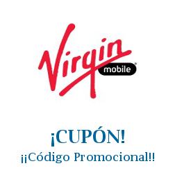 Logo de la tienda Virgin Mobile con cupones de descuento