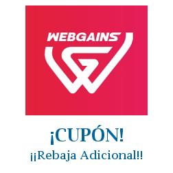 Logo de la tienda Webgains con cupones de descuento