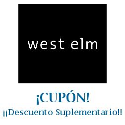 Logo de la tienda West Elm con cupones de descuento