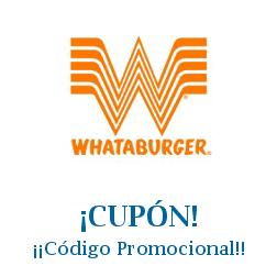 Logo de la tienda Whataburger con cupones de descuento