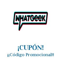 Logo de la tienda WhatGeek con cupones de descuento