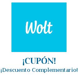 Logo de la tienda Wolt con cupones de descuento