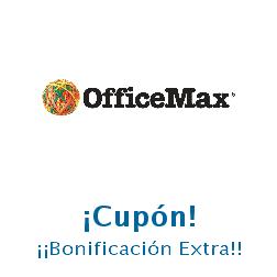 Logo de la tienda OfficeMax con cupones de descuento